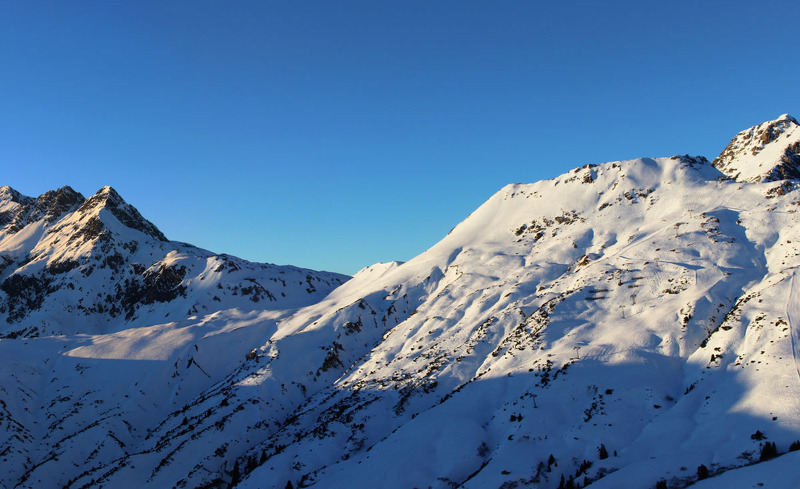 Die Rote Wand in Vorarlberg im Winter